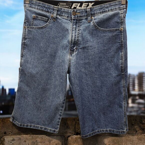 Dickies Flex Utility Jean Shorts Mens 34 Denim Workwear Skateboarding Casual - Picture 1 of 10